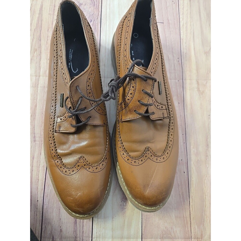 Mercedes Mens Brown Leather Derby Shoes Size 44